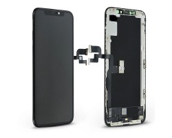 Kijelző Apple iPhone XS (lcd, érintőpanel, átvezető fóliával, keret) fekete